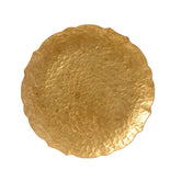 Kitchen Goods PP Deco Plate with Hammered Metal Look 33cm - Gold